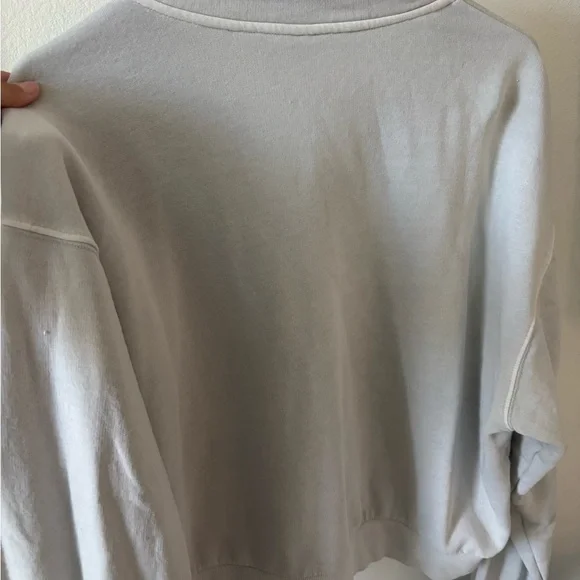 Wild Fable Light Gray Quarter-Zip Sweatshirt - Picture 5 of 5